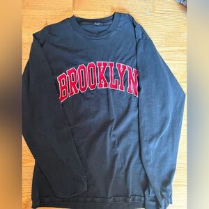 Brandy Melville Black Long Sleeve 'Brooklyn' Shirt
